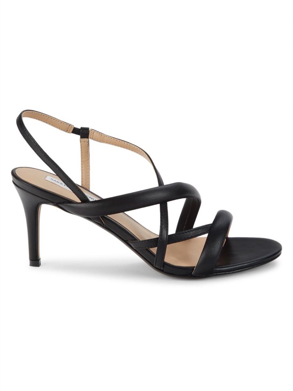 Saks Fifth Avenue Black Leather Heel